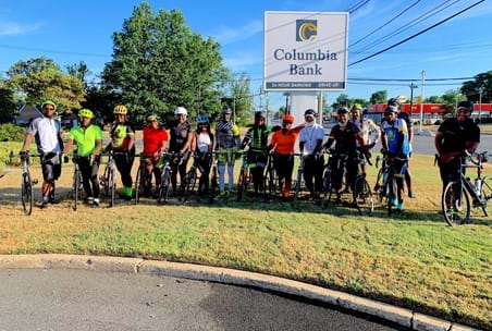 Cyclists Gear Up for 2022 HBCU Scholarship Ride. Image Courtesy of Columbia Bank 